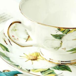 轻奢骨瓷茶杯英式 奢华杯碟陶瓷精致 下午茶茶具套装 咖啡杯简约欧式