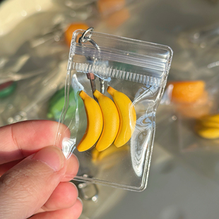 新品韩国ins风仿真水果香蕉diy挂件钥匙扣包挂可爱礼物树脂装饰