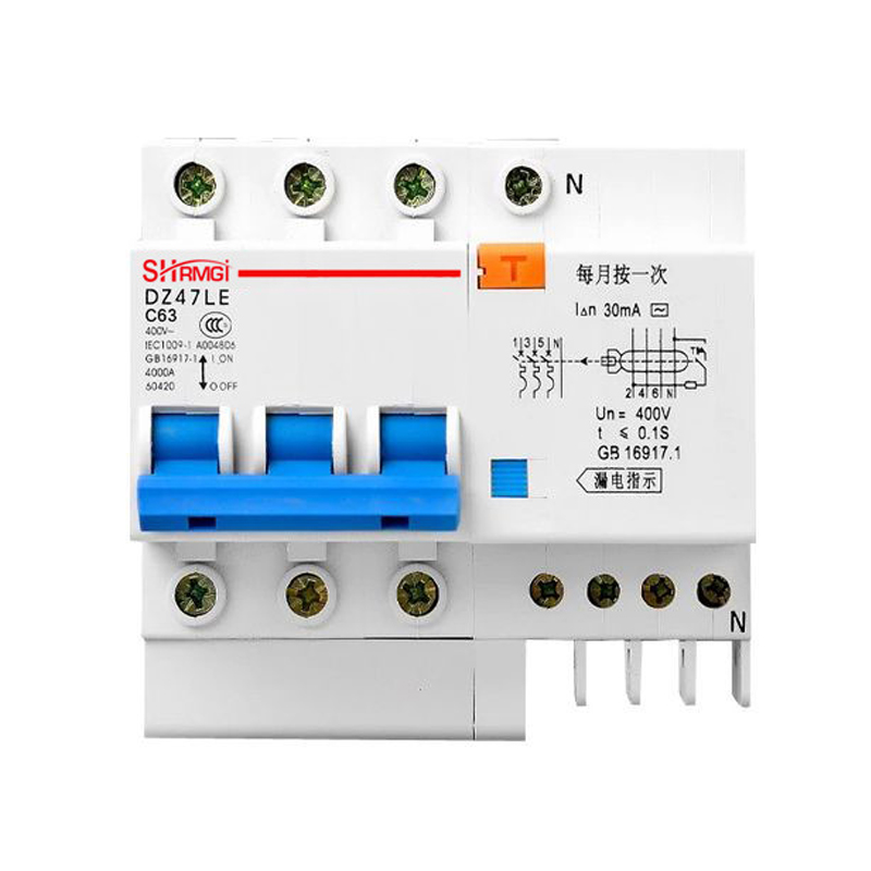 家用空气开关 高分段小型断路器带漏电保护DZ47LE-63 3P+N 32A