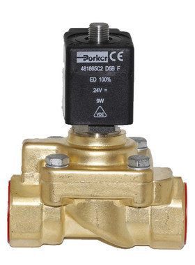 派克321H35 高压电磁阀吹瓶机专用 40bar常闭型吹气阀 DC24V 220V