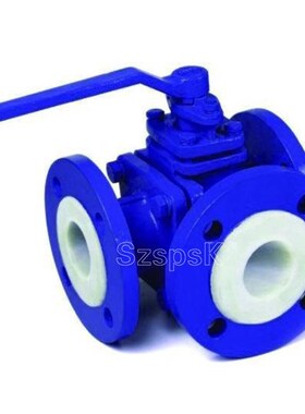 衬兰氟三通球阀三通法衬四氟球阀Q44F46-16C Q4F 46-16CDN580100