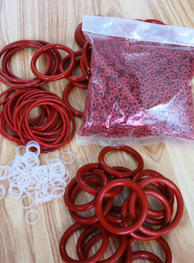 硅胶红色O型圈耐高温外8/9/10/11/12/13/14/15/16/17/18/29*2.4mm