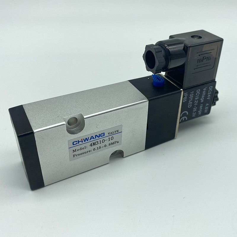 控制元件 电磁阀4M310-10 面板安装 板式可贴 二位五通气动换向阀