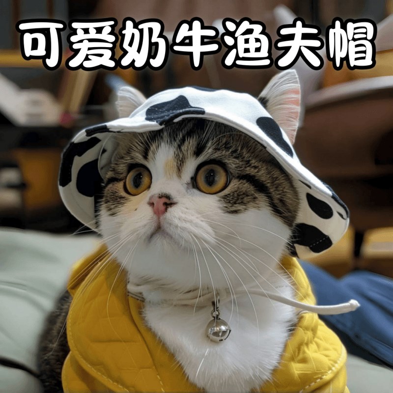 速发遮防夫帽猫季夏咪漏耳朵渔脱落可调节头盔遛狗拍照神器
