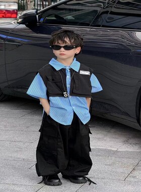 速发表款帅气少儿街o潮服嘻哈hiph舞p男孩架子鼓新演套装演出服