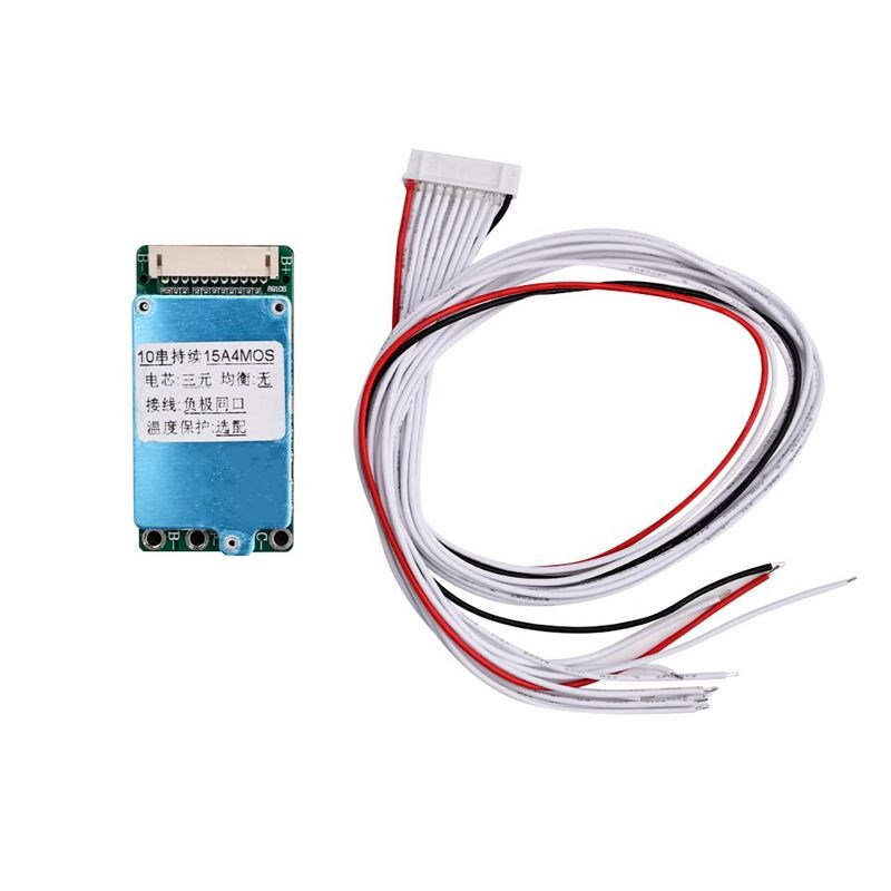 18650锂电池控制保护板10串 36V 15A同口分口带采集均衡充断电保