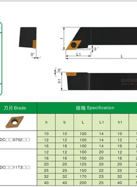 93度S型外圆车刀杆SDJCR/SDJCL1212H11/1616H11/2020K11/2525M11