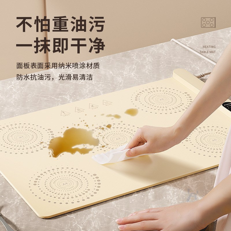 折叠暖菜板家用加热菜板暖菜垫多功能餐桌恒温饭菜保温板礼品