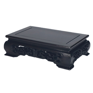 速发实木质底座石佛奇石工艺品花瓶花像摆件香炉酒瓶头盆加高托架