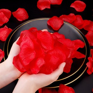 速发结婚喜庆花瓣玫卧花床上瑰室沙发布饰品惊喜酒店装 置