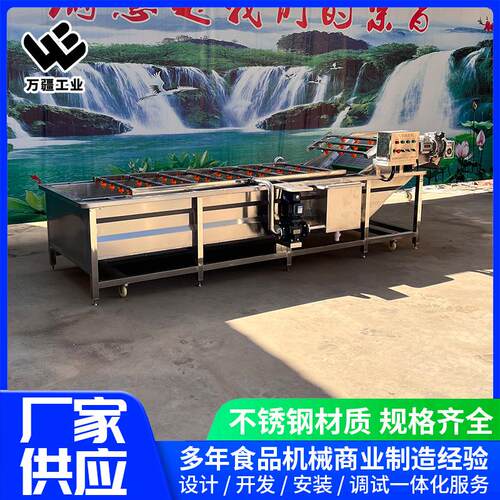 商用蓝莓苹果清机 洗果去毛发清理工设备水 桑葚干加JPB流水线