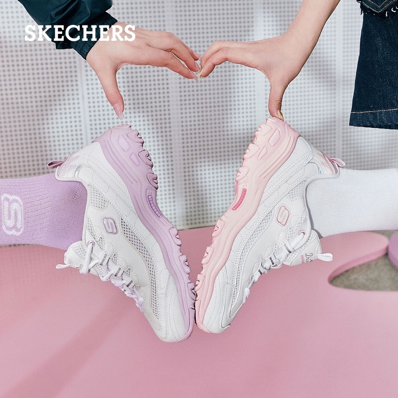 【明星同款】Skechers斯凯奇雪糕熊老爹鞋春季休闲厚底增高低帮鞋