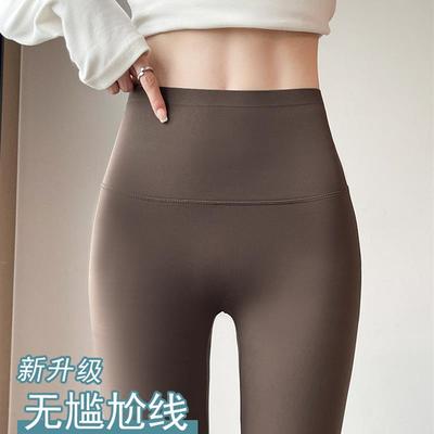 鲨鱼裤女外穿春秋薄款高腰收腹提臀芭比裤大码灰色健身打底瑜伽裤