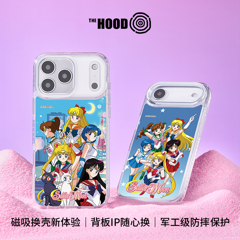 THE HOOD 美少女战士联名适用苹果iPhone17/16/15/Plus/Pro Max/Air磁吸充电换图镜面手