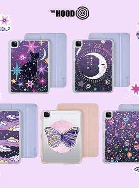 THE HOODxCarly Watts 艺术家联名 Cosmic Cat 适用苹果iPad Mini 2025 新款可拆式多角度防摔抗弯印花保护套