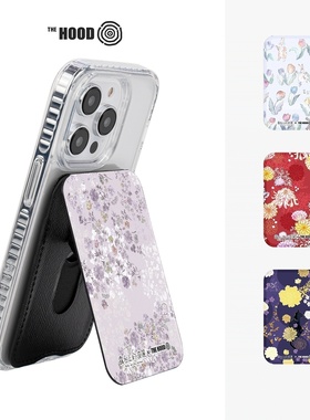 THE HOODx露台上的波丽 品牌联名 Flippy 磁吸皮革卡套 手机支架 适用于磁吸苹果iPhone手机 可摆放多卡