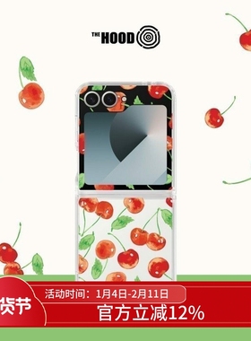 THE HOOD创意系列Juicy Cherry Bliss 适用于三星Galaxy Z Fold7/Flip 7/6/5磁吸透明保护壳前屏幕中轴保护