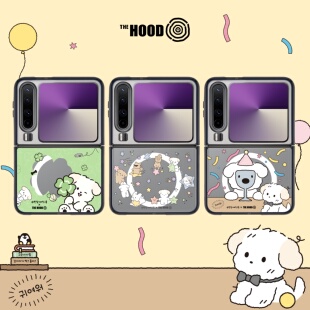 THE HOOD×指尖小狗联名适用华为Pura X磁吸换图防摔手机保护壳挂绳孔卡通可爱