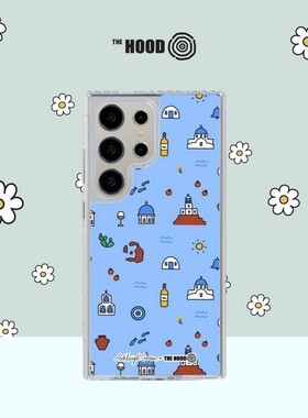 THE HOODxAshleigh Green艺术家联名Santorini适用三星GalaxyS25/24/23Ultra/Plus气垫防摔手机壳镜面保护壳