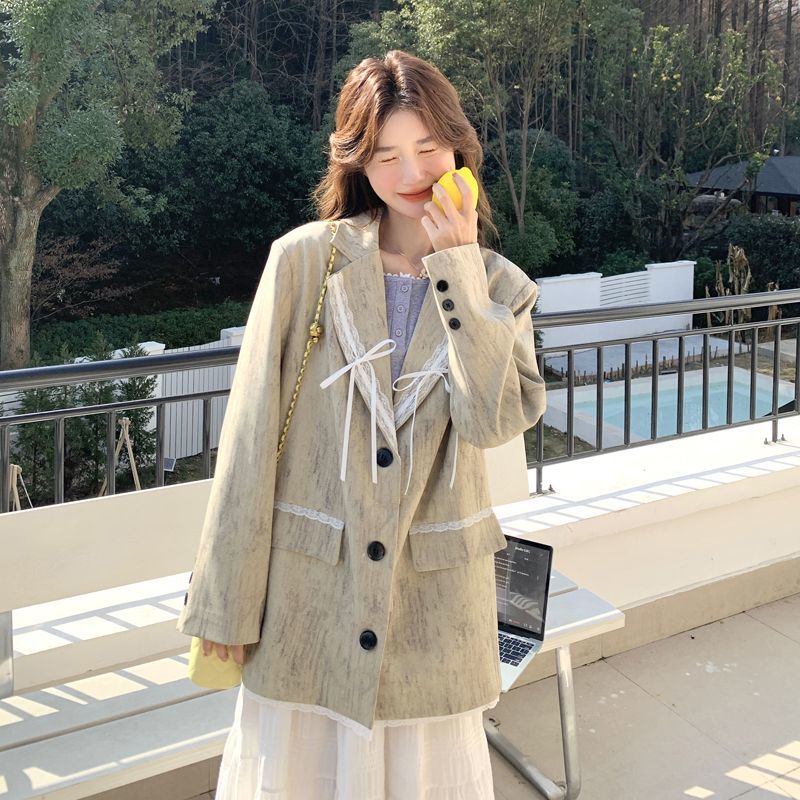 高级感独特漂亮西装外套女2025年春季新款设计感小众休闲西服上衣