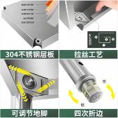 正宗304不锈钢厨房置物架家用货架收纳架微波炉落地式 多功能架子