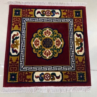 极速藏式纯羊毛立体剪花地毯十字金刚杵地L毯藏毯沙发垫拜垫瑜伽