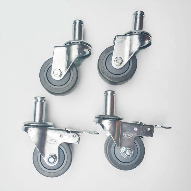 极速艾科堡不锈钢货架5层609*609*1800镀铬线S网移动展示架仓储货