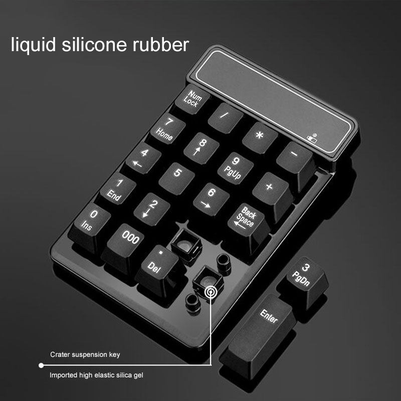 极速19 Keys 2.4GHz Wireless Numeric Keypad Waterproof ZDigit