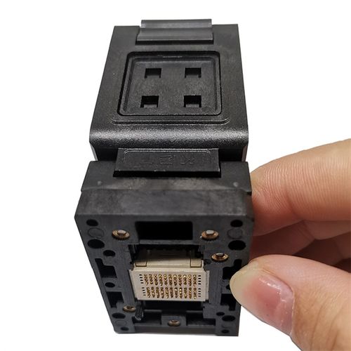 极速BGA152翻盖弹针空座bga132探C针老化座Flash芯片 1.0间距厂家