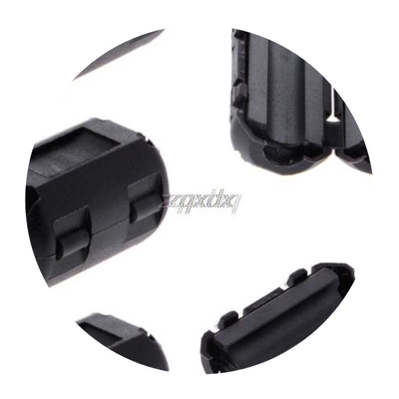 极速5 Pcs 5mmi Clip-On Ferrite Ring Core Noise Suppressor Fo