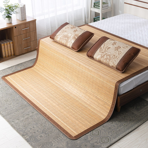 新品竹凉席子1米宽9j0x190cm学生宿舍1.1草席1.15m1.2x1.95x1.35x