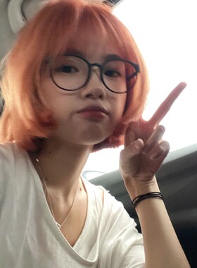 极速小鱼苗假发短发女波波头bobo橙色jk网红女团Y2KY短直发整顶全