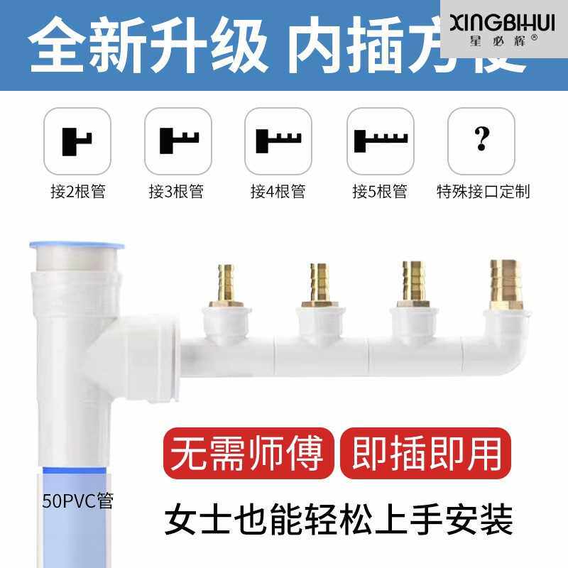 新品阳台洗衣机烘干机下水管道A空调前置软水排水管二合一防臭三