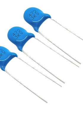 极速直插高压瓷片电容 3KV472M 片z径7mm 20% 472/3KV陶瓷电容