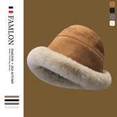 帽子女冬季 新款 加绒渔夫帽保暖棉帽防风雪护耳雷锋帽秋冬毛绒盆帽