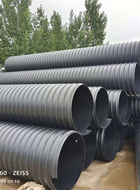 新品DN300PE钢带增强螺旋z波纹管市政工程埋地排水排污管道矿井通