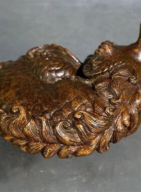 极速压手感c实心貔貅独角兽仿古做旧包浆镇纸镇尺火麒麟居家茶宠