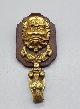 新品新款腰d挂皮带扣纯铜钟馗镶嵌牛皮钥匙扣钟馗皮带扣