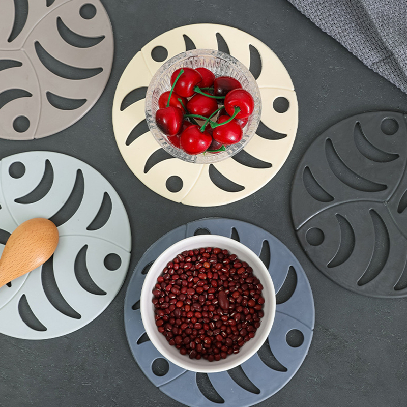 极速Silicone Round Placemat Tableware Hot Pad Heat Insu.lati