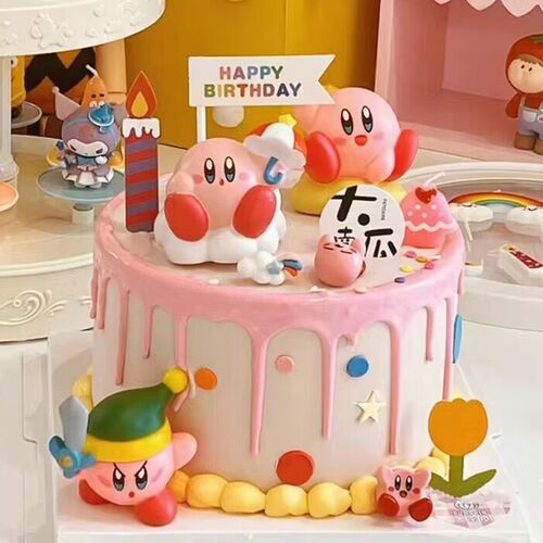 新品网红韩式ins风蛋糕装饰品星之卡比K套装摆件儿童生日蛋糕烘焙