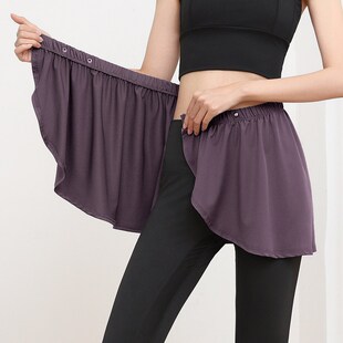 新品大码瑜伽裤女胖妹妹高腰运动健身跑I步紧身裤遮挡裙显瘦遮屁