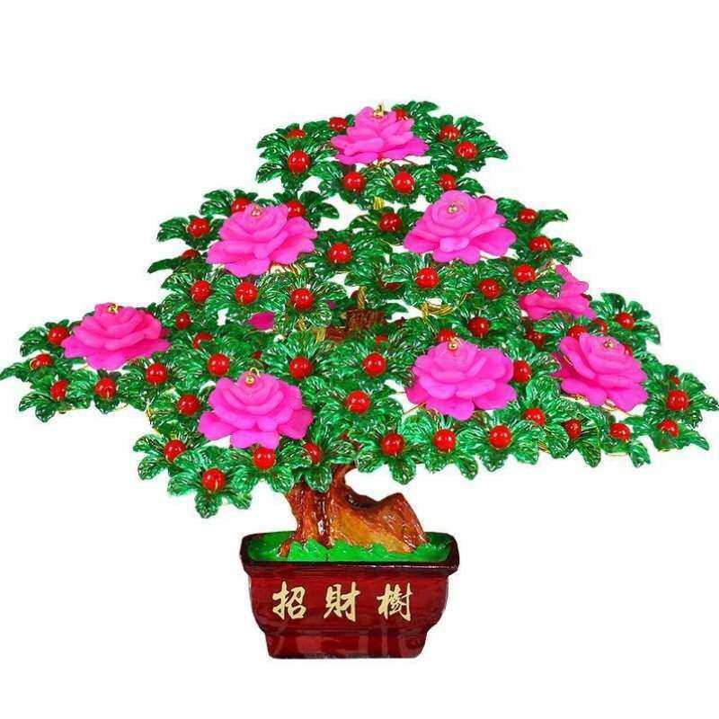 极速手工串珠发财树材料包成人制作diy散珠子编织招财.摇钱树摆件