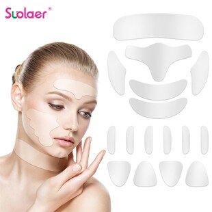 极速Reusable Silicone Anti-wryinkle Face Forehead Cheek Chin