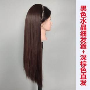 极速发箍发长直发发箍假发大波浪长卷发半头套可拆卸W水波纹卷发