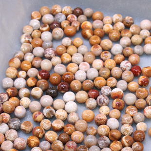 极速易晶缘天然珊瑚玉原石土黄色水晶碎石K圆形颗粒鱼缸装饰造景