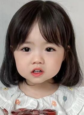 新品假发女婴儿波波头仿r真短发儿童表演直发拍照造型宝宝透气轻