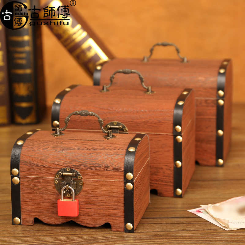 极速新款复古木质带锁存钱罐大人儿童家用零钱储S蓄罐只存不出百,节庆用品/礼品,储蓄罐,淘宝优惠券,粉丝福利购,淘宝优惠卷