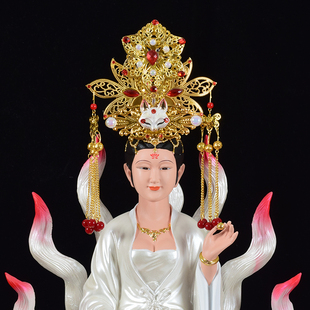 凤冠霞帔头饰娘娘凤冠神帽观音帽子神明佛像娘V娘帽神像帽冠 新品