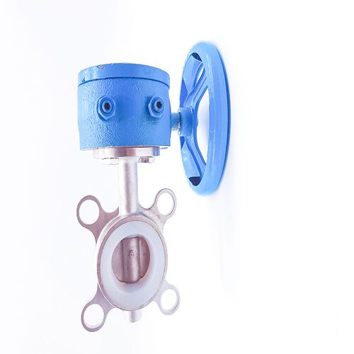 极速D371X-10/o16P不锈钢涡轮对夹式蝶阀 硅橡胶/衬四氟软密封蝶