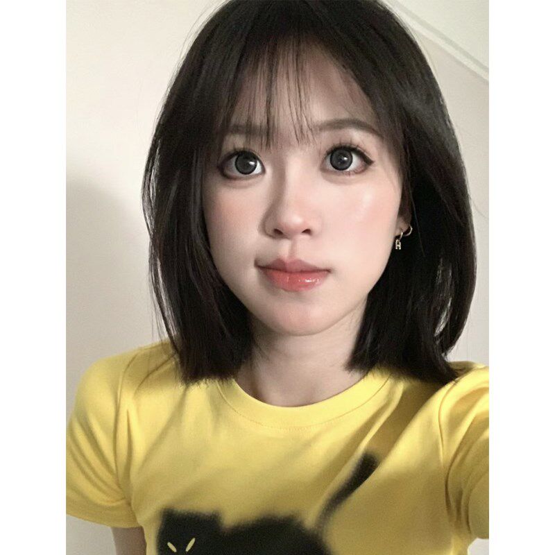 新品假发女短发g短直发空气刘海夏季轻薄波波头lolita自然仿真全